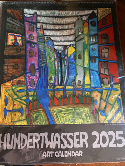 2025 Hundertwasser Art Calendar 34 x 44cm
